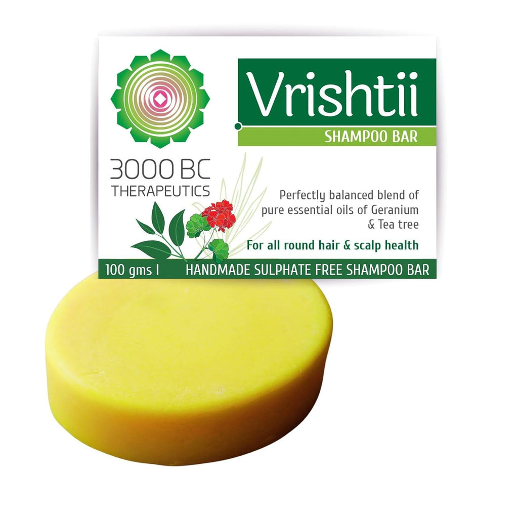 Vrishtii: Clean, Nurture, Nourish | Dandruff, Hair Fall & Scalp Health  |Sulfate-Free Ayurvedic Shampoo Bar  | 100g