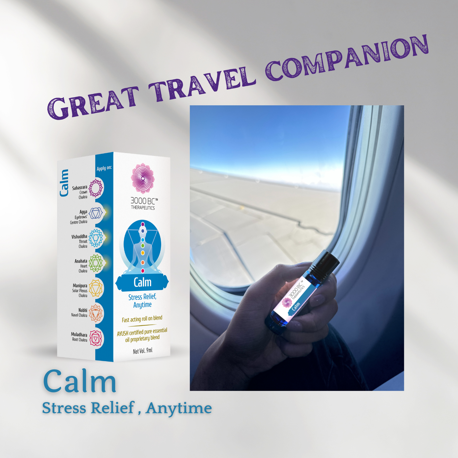 Calm: The Anti-Anxiety Roll On | Lavender, Bergamot & Geranium | 9ml