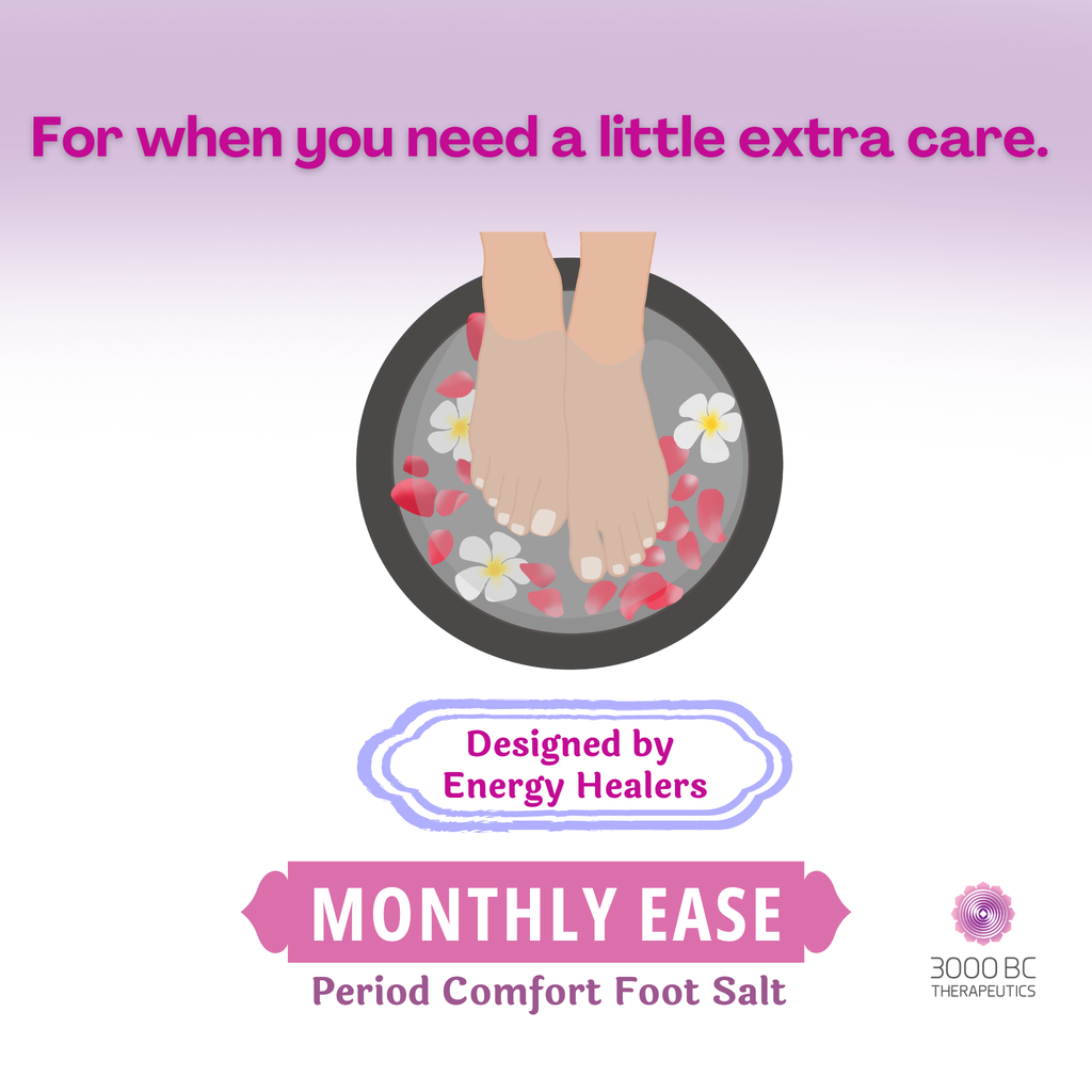 Monthly Ease Foot Salt | Himalayan Pink Salt with Cedarwood, Clary Sage & Lavender | Period Pain & Cycle Comfort | 250 gm