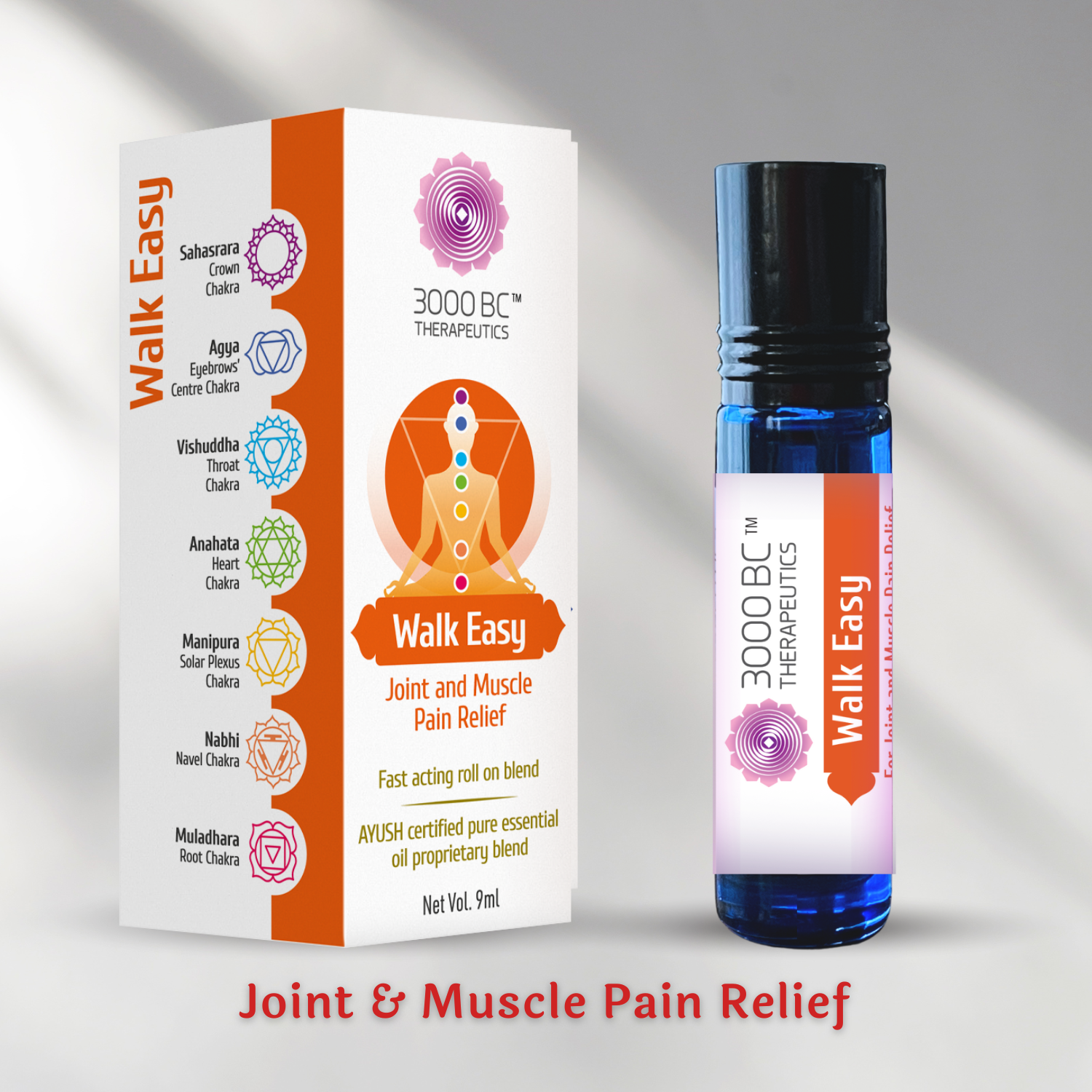 Walk Easy: Ease Joint & Muscle Pain | Six Oil Blend for Rapid Relief | 9ml